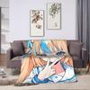 Sameko Saba Blanket Super Soft Street Trend Plush Throw Blanket For Couch Bed Travel Office Flannel Bedspread Bed Cover