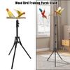 Holz Vogel Trainingssitz Ständer Höhe Verstellbar Vogel Sitzstange Spielzeug Innen Außen Vielseitig Vogel Papagei Spiel Trainingsstation Stange