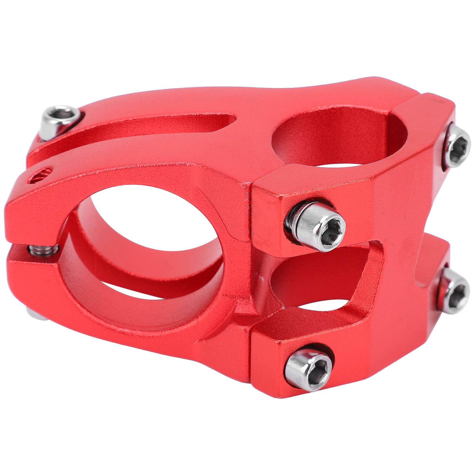 LUNJE 25.4x35MM Bike Handlebar Short Stem Riser Aluminum Alloy Bicycle Hollow StemRed красный