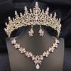 Elegant Bridal Jewelry Sets Princess 3 Pcs Tiaras and Necklace Earrings for Party Prom Birthday Wedding Hair Accessories