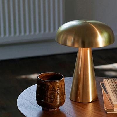 Rechargeable Desk Light Touch Three Level Dimming Mood Lights Bedroom Decoration Bar Living Room Bedside Metal Mushroom Lamps