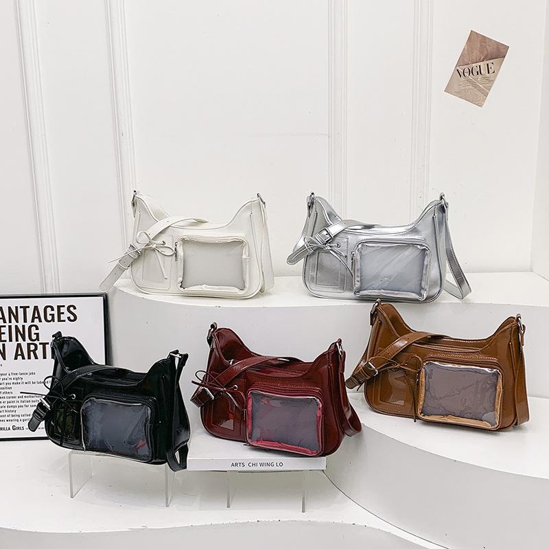 Y2k Harajuku Shoulder Bag Women Korean Transparent Bags School Crossbody bags Female Japanese Designer Preppy Handbags Purse sac