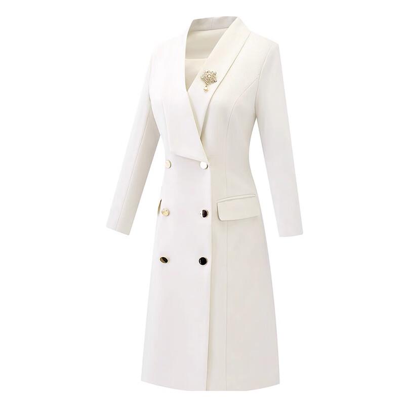 Trollman Elegantes V-Ausschnitt Professionelles Anzugkleid