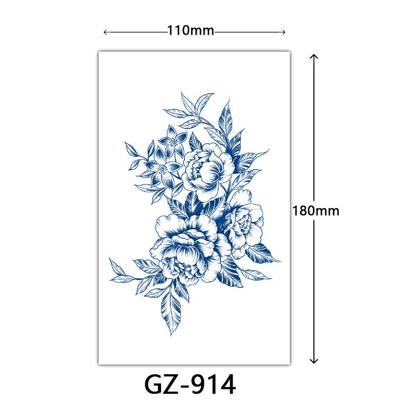 Juice Tattoo Stickers, Herbal Tattoo Stickers, Semi-Permanent English Letter Tattoo Stickers Tattoo