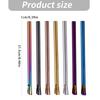 Wide Opening Cup Tubes, Seven Count 304 Steel Beverage Tube Set for Fruit Beverage Cups, Counter Corners and Casual Household Serving
