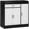 Modern Kitchen Cabinet In MDF with 2 Cabinets, 1 Drawer and Adjustable Shelves, 90x40x90 Cm
