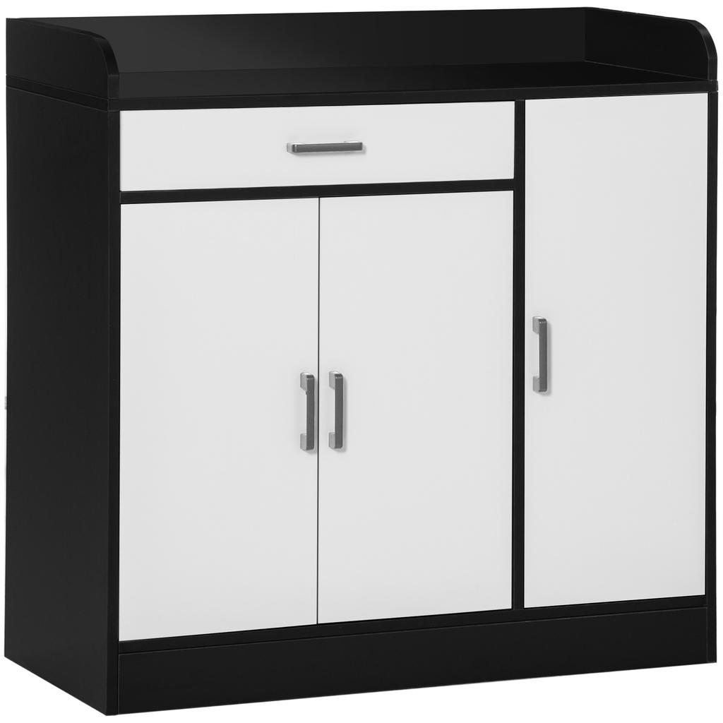 Modern Kitchen Cabinet In MDF with 2 Cabinets, 1 Drawer and Adjustable Shelves, 90x40x90 Cm