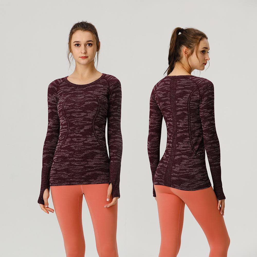 Women's Quick Dry Long Sleeve Yoga & Running Top - Round Neck, Sweat-Wicking, Fitness T-Shirt