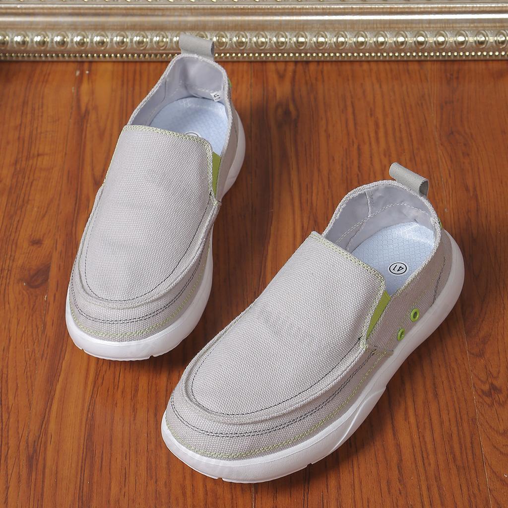 Autumn Men Canvas Casual Shoes 2025 New Breathable Soft Leisure Men Loafer Sneakers Comfort Low-top Non-slip Sneakers Footwear