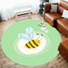 1pc Bee Flower Round Chair Mat Area Rug - Non-Slip, Floor Mat for Office, Bedroom, and Indoor Decor C1125506
