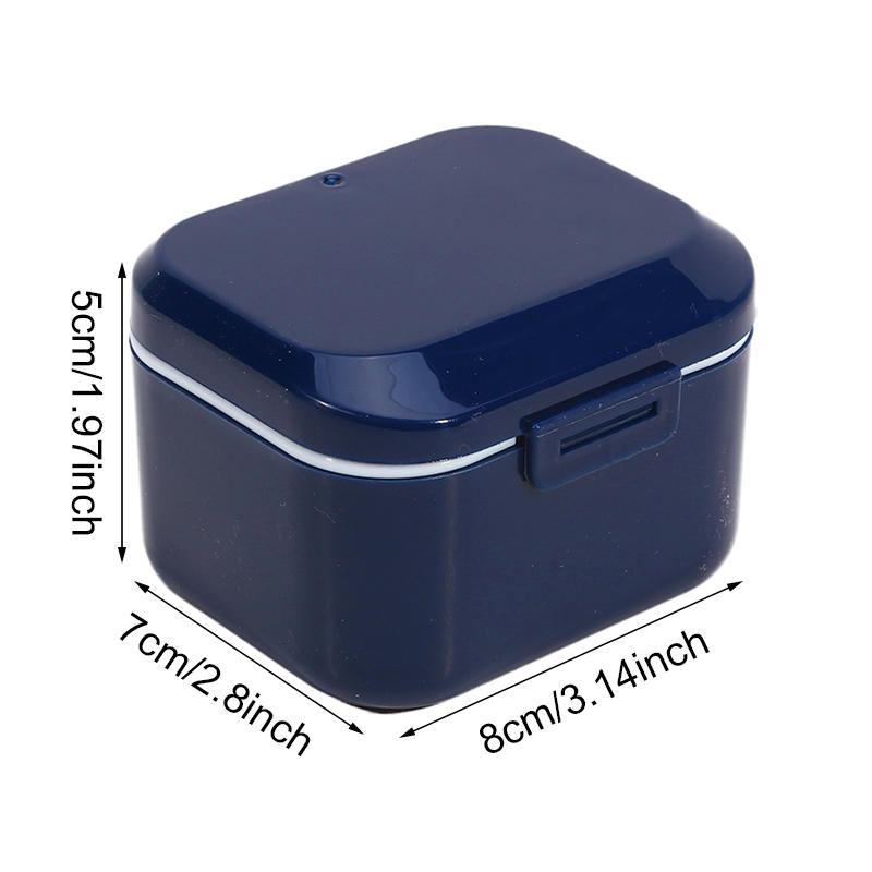 Portable Denture Retainer Soaking Case Multi-Purpose Mouthguards Braces Storage Box Nail Drill Tool Organizer