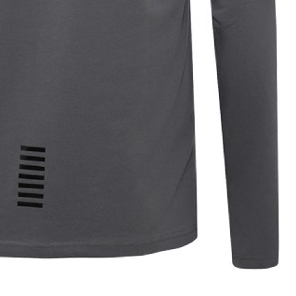 Emporio Armani EA7 Solid Color Crew Neck Long Sleeve T-Shirt Men tops Gray 8NPT55-PJM5Z-1977