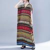 The Real Order Is In Stock and The New Bohemian Ethnic Style Printed Cotton and Silk Loose Robe Dress In Summer.
