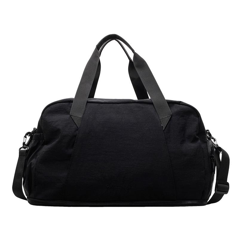 

Ручная дорожная сумка для йоги большой вместимости с отделением для обуви, фитнес-сумка чёрный