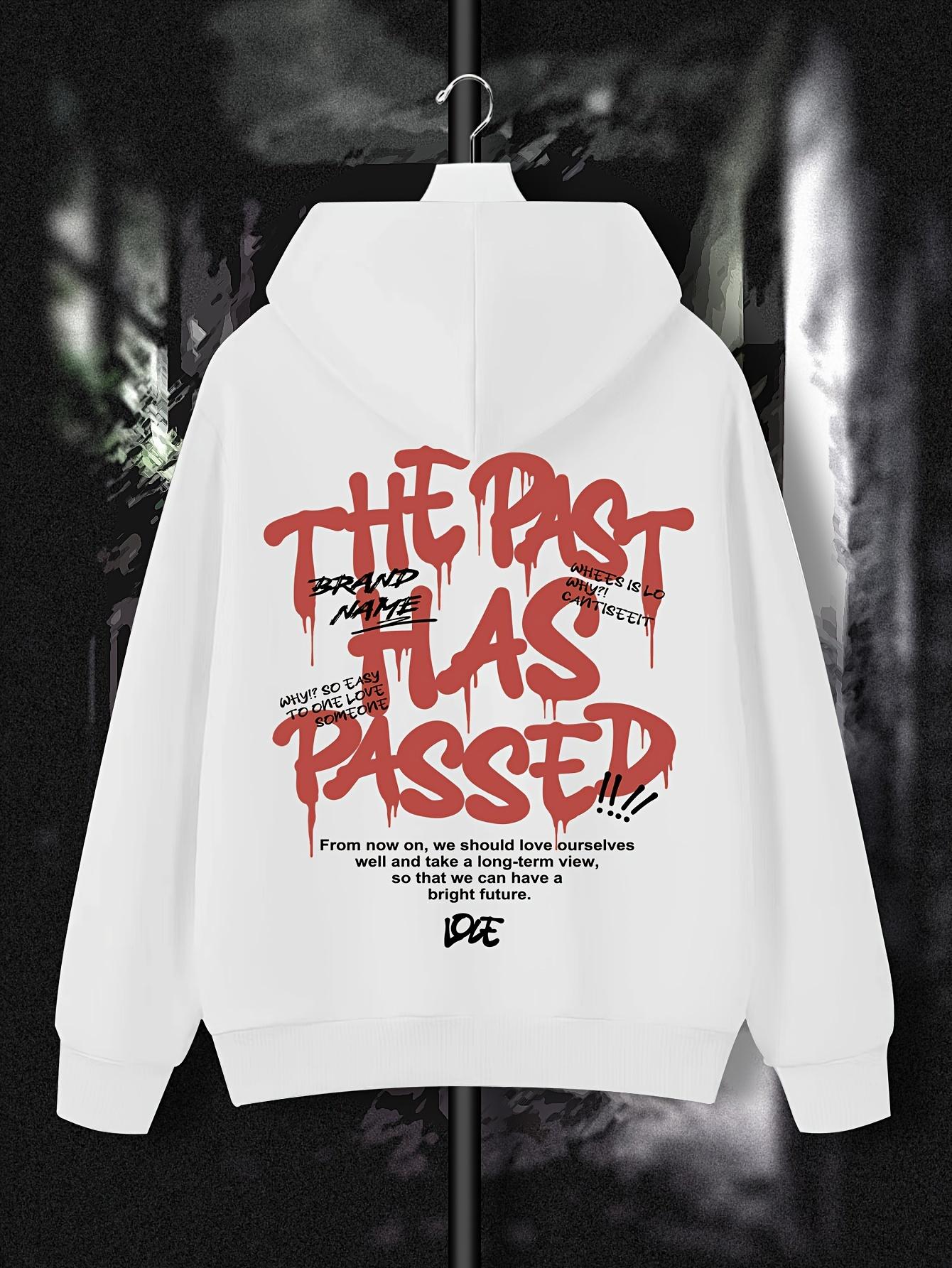 

Letter Slogan Graphic Printed Hoodie Promo Men s Autumn Winter Casual Fashion Long-sleeved Sweatshirt Daily Street Clothing 3XL