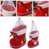 2Pcs Christmas Candy Holder Boot Shape Reusable Gift Box Large Small Kids Candy Shoes Holiday Decoration Festive Party Supplies