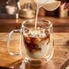 260-350ml Heat-resistant High Borosilicate Glass Cup,Double-layer Insulated Tropical Handle,Coffee Cup,Milk Water Cup,Clear Gift