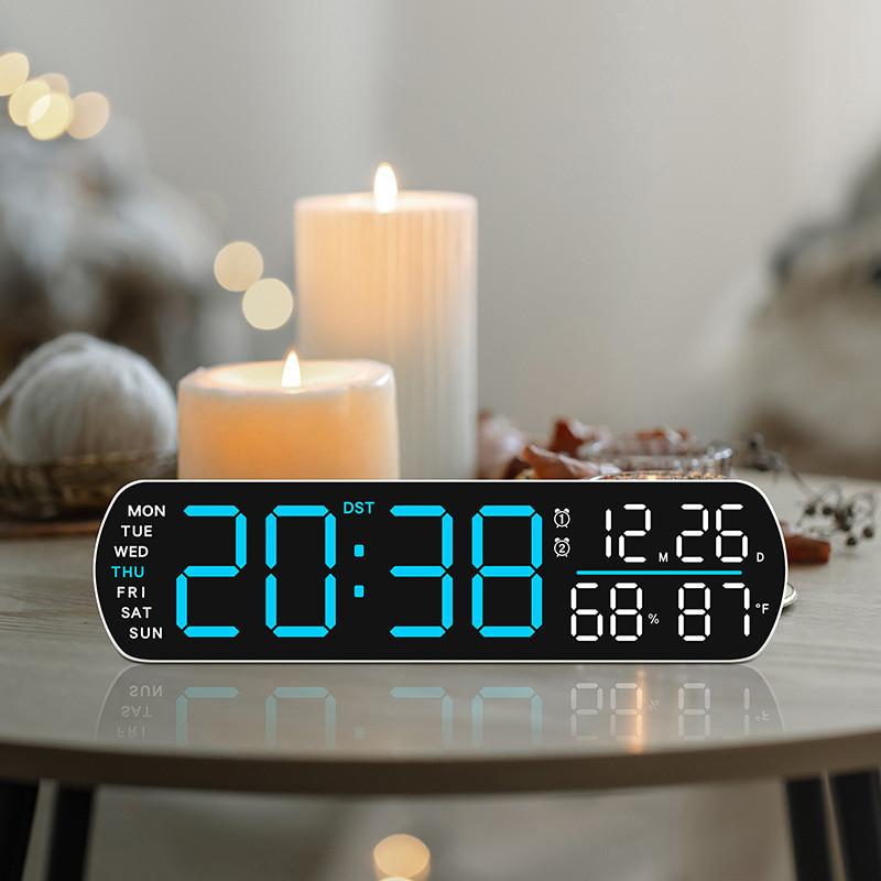 Modern Minimalist Digital Alarm Clock With Led Display For Home Office Decor