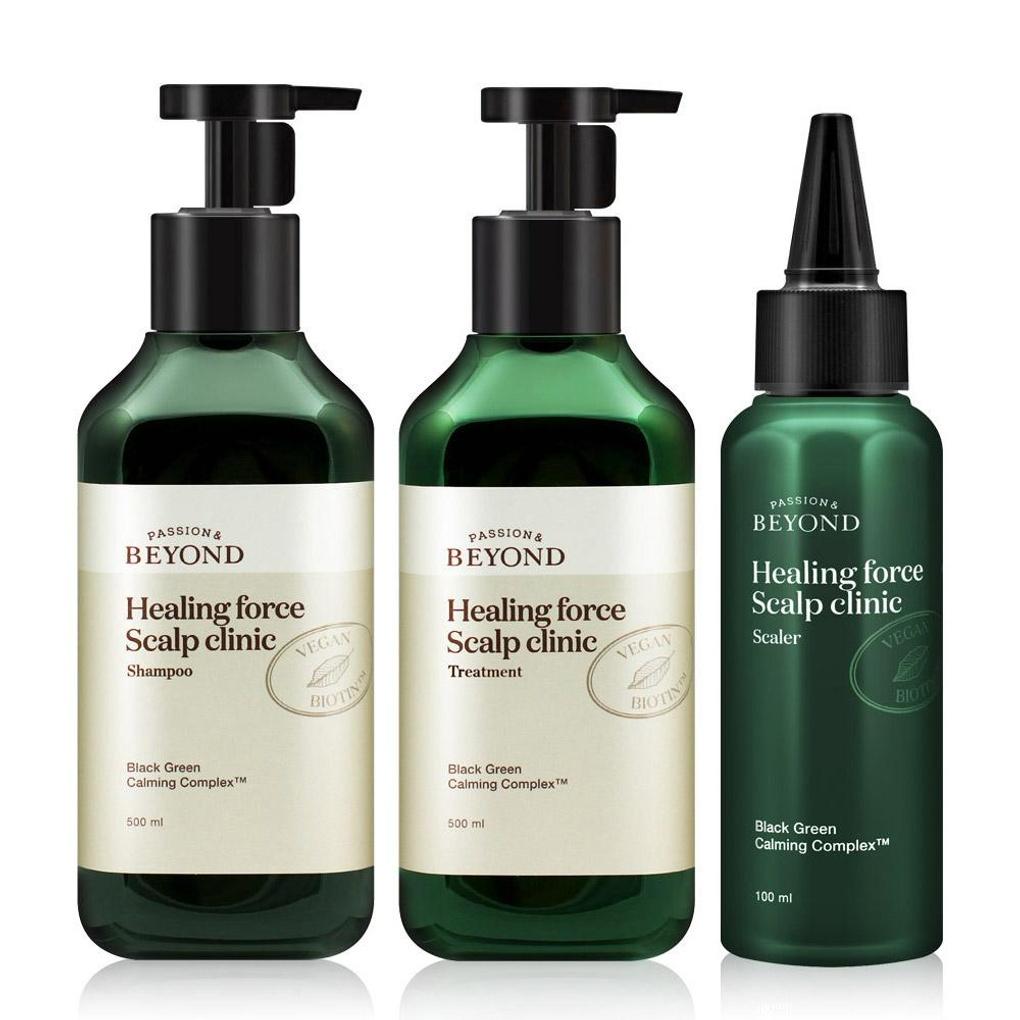 Beyond Healing Force Scalp Clinic Hair Care 3-piece set (shampoo + treatment + scaler)