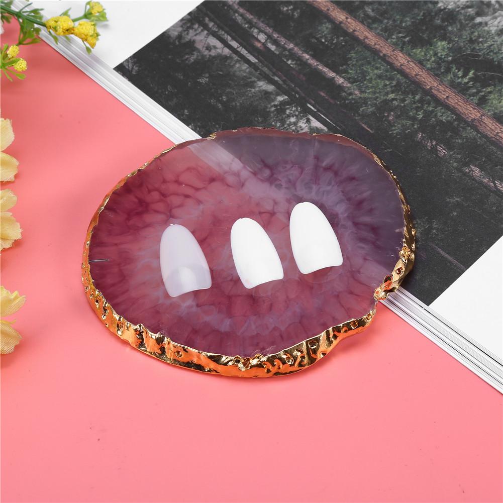 Natural Resin Stone Nail Art Plate Gel Polish Holder Drawing Color Palette Nail Art Display