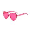 Heart-Shaped Frameless Peach Sunglasses: Perfect for Pool, Picnic, and Party