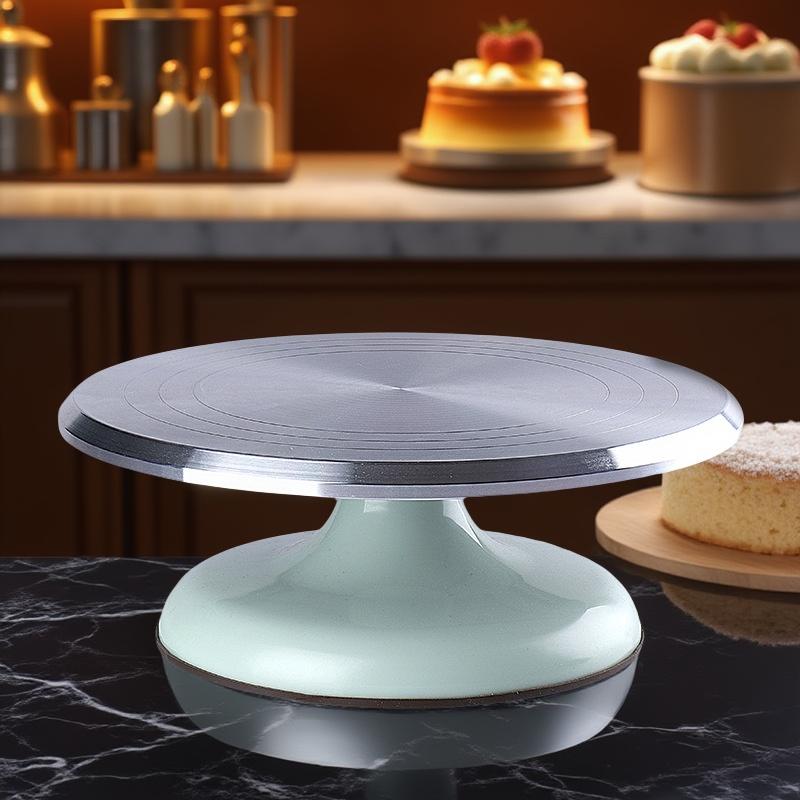 10/12 Inch Aluminum Alloy Cake Turntable, Baking and Decorating Table, Birthday Full Set of Tools, Molds, Rotating Tray Maker