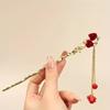 Romantic Rose Chinese Style Tassel Hair Clip Women's Fashion Handmade Hair Clip Exquisite Gift Women Hair Needle Hair Accessory