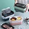 Double-layer Food Storage Container, Lunch Container for Student Office Worker, Microwave Heating Lunch Box Bento Box