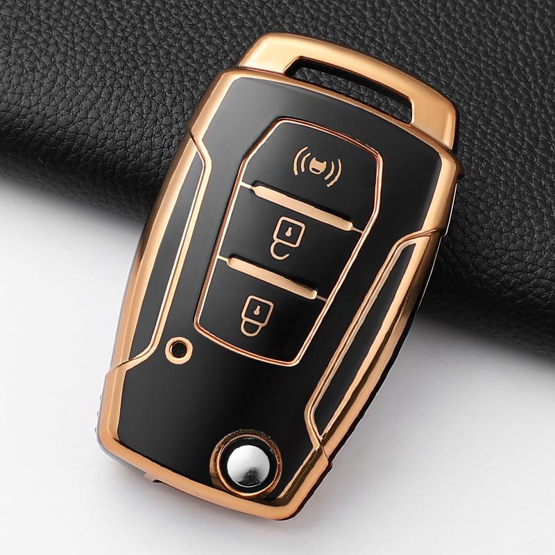 Soft Tpu Car Key Case Cover Shell For Ssangyong Kyron 2 Sanka Actyon Korando Tivoli 3 Buttons Smart Keyless Keychain Accessories