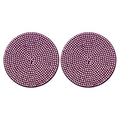 2 Peças Porta-Copos para Carro PVC Antiderrapante Almofadas para Porta-Copos de Carro Porta-Copos para Veículos com Strass de Cristal para Carros Acessórios Brilhantes da Moda