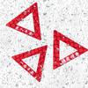 Reflective Triangle Warning Sticker for Electric Motorcycle Helmet