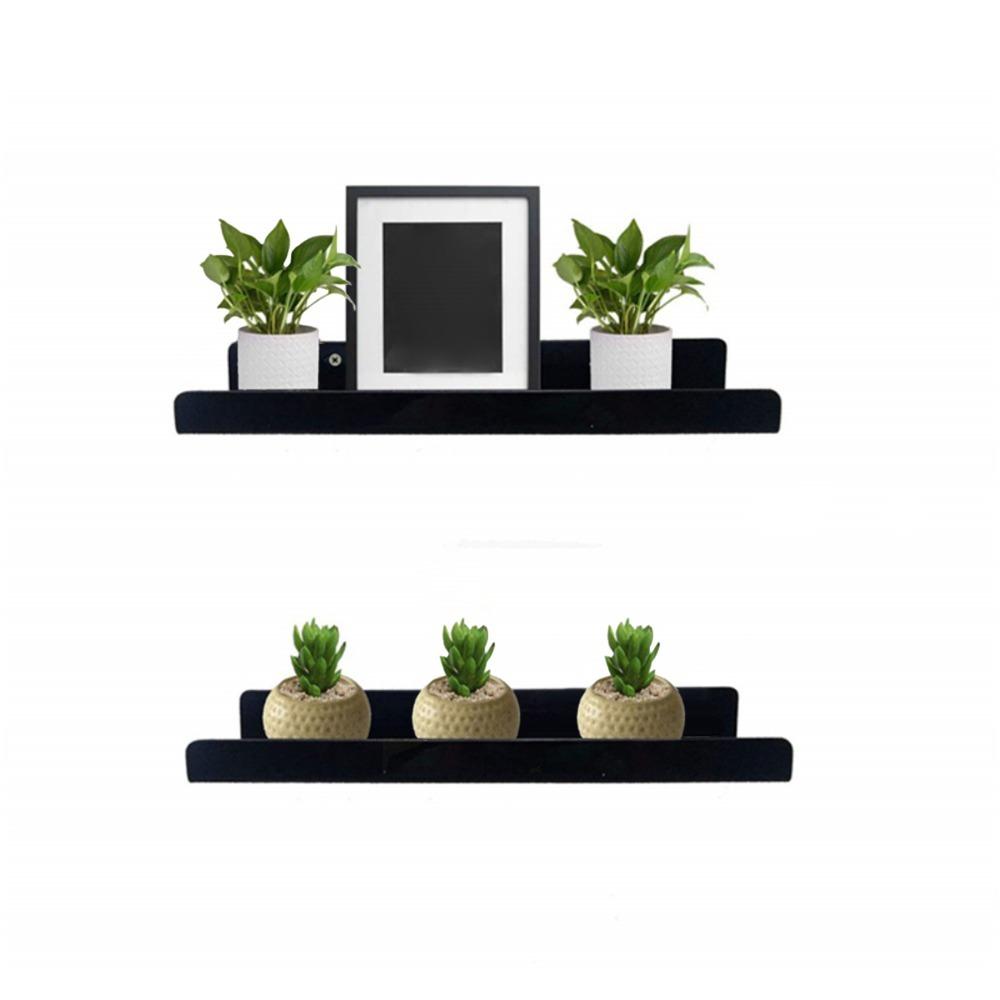 2pcs Vertical Design Acrylic Display Shelf 12 Inch Floating Shelf Plant Display Rack For Kitchen