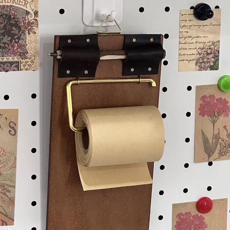 1 Pièce Rouleau de Papier Kraft Rechargeable Set de Carnets Kraft Bloc-Notes Suspendu Listes de Tâches Clipboard Rétro Vintage Fait Main Bricolage Artisanat