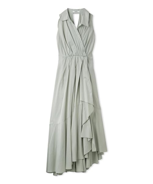 Snidel Sleeveless Irregular Hem Shirt Dress SWFO234103 GRN Women's