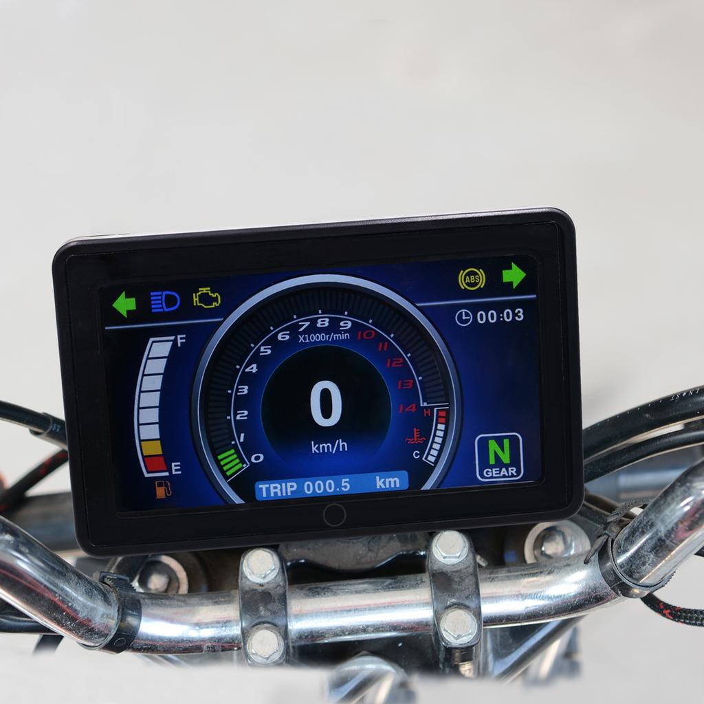 Motorrad-Voll-LCD-wasserdichte Messgeräte, Multifunktions-Schaltdrehzahlmesser, Signalanzeige, Tachometer