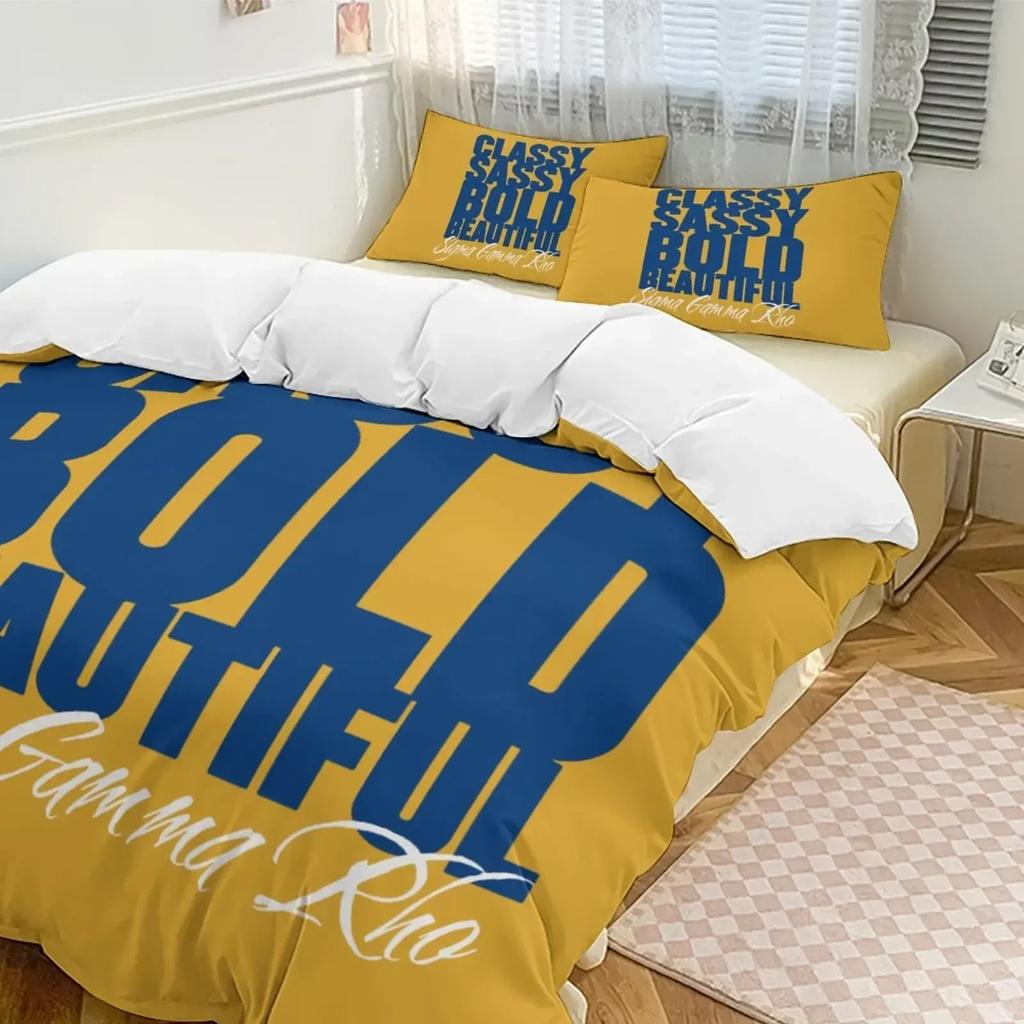 Sigma Sorority Gamma Rho Bedding Set Sgr Duvet Cover Bedroom Comforter Single Twin King Size Quilt Cover Home Textile