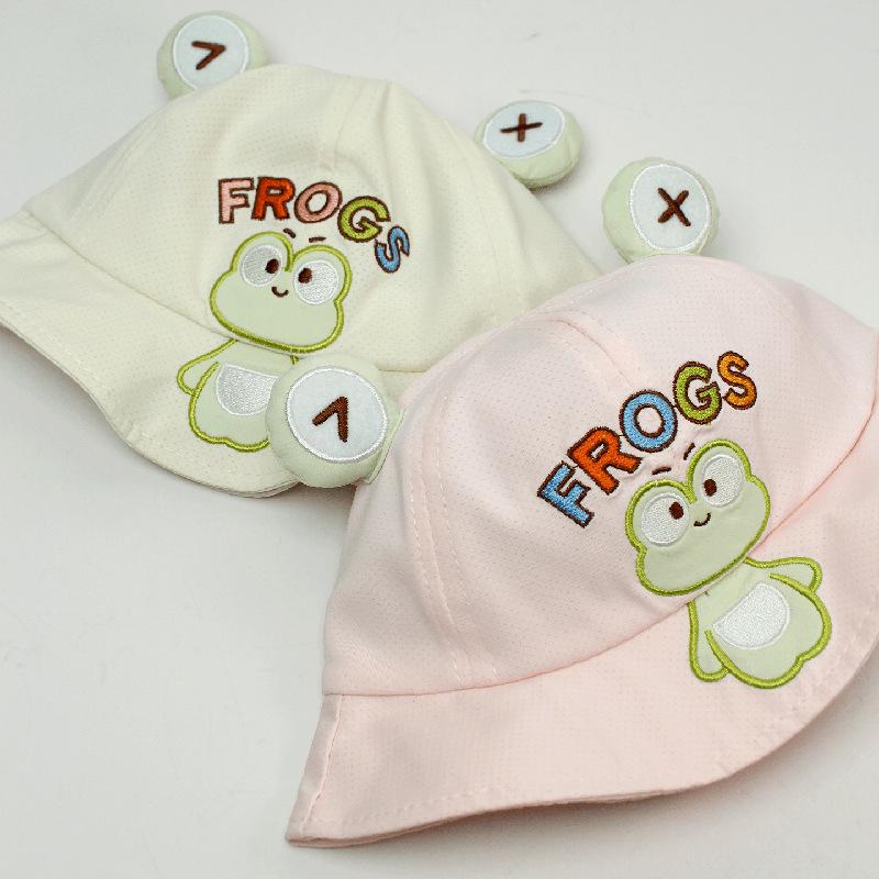 Korean Style Cute Frog Bucket Hat for Boys & Girls - Spring Sun Protection, Adorable Cartoon Design