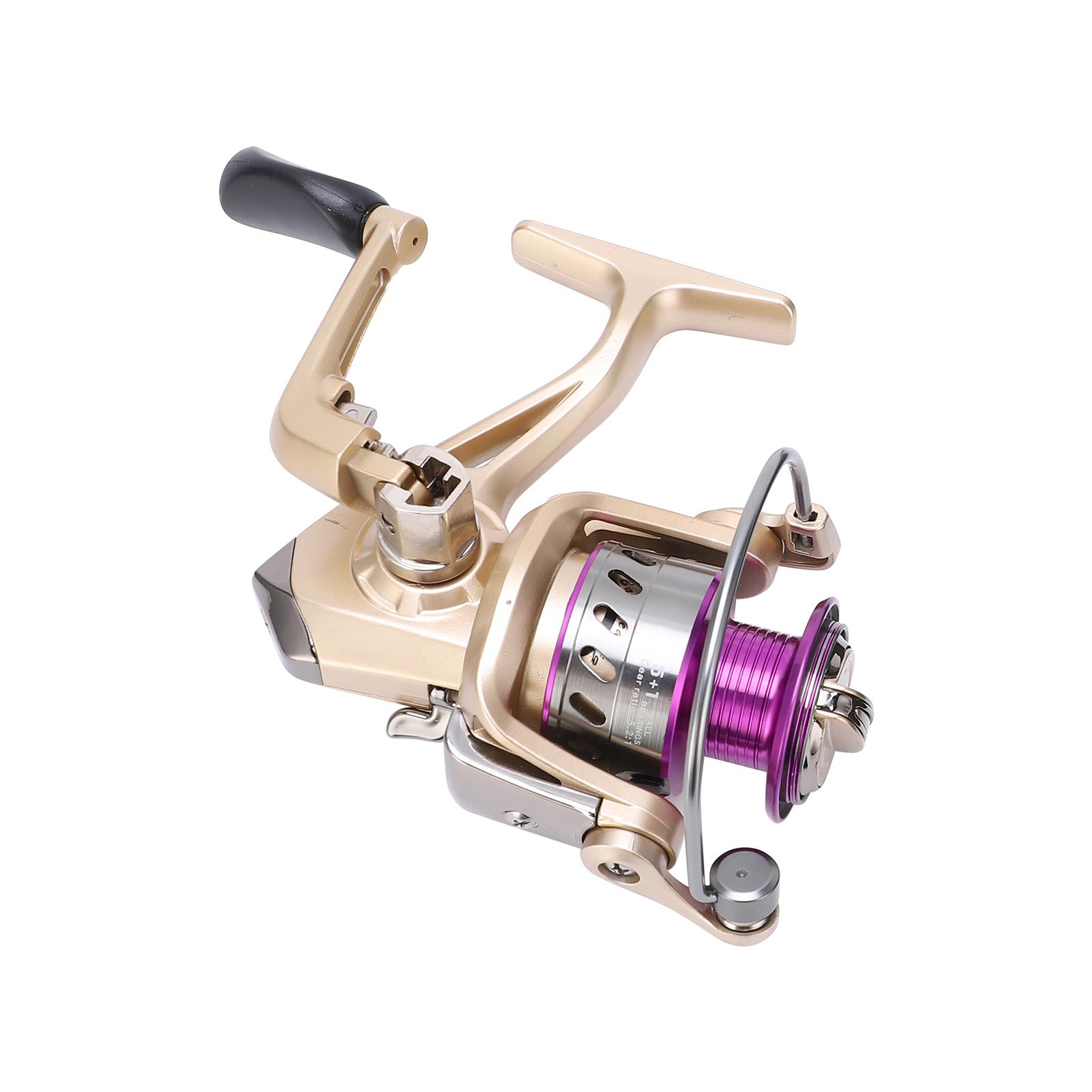 Spinning Reel 5.2:1 5+1BB Right Left Hand Interchangeable Fishing Reel Metal Line Cup