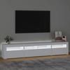 VidaXL Meuble TV avec Lumières LED Centre de Divertissement Rangement Meuble Média Meuble de Salon Salle de Séjour Maison 3152730