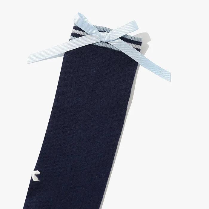 Ribbon knee socks NAVY