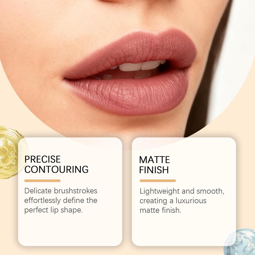 Cherry Red Matte Lip Liner: Smooth, Multi-functional, Portable Pencil for Natural, Easy-to-Apply Color