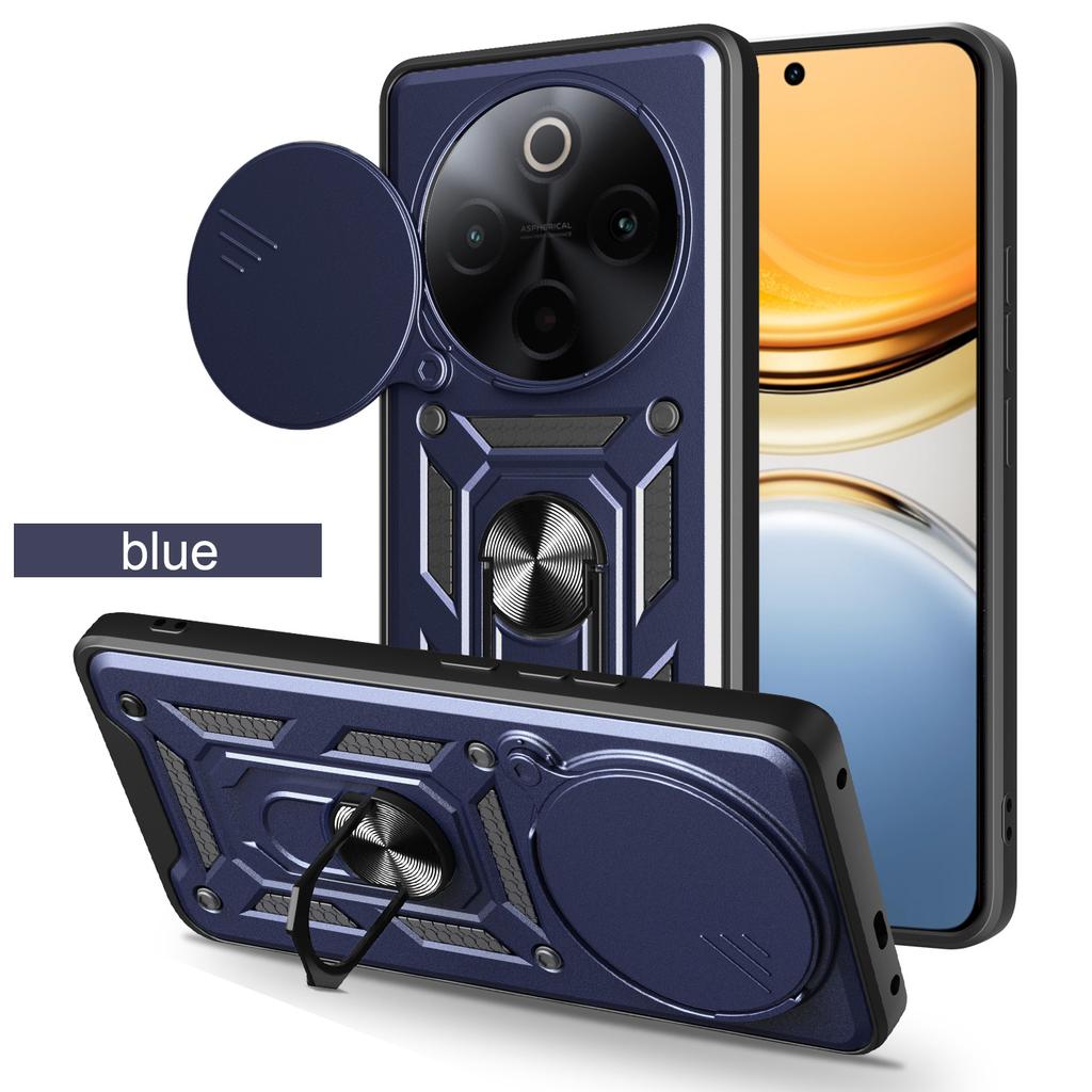 For Vivo iQOO Z10 Case Vivo iQOO Z10 Cover Vivo iQOO Z10 Magnetic Ring Holder Armor Phone Case Slide Camera Protect Back Cover