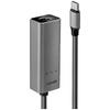 LINDY 2.5 GBit/s USB-C® Network Adapter (USB 3.1 Gen 1), Gigabit LAN (1/2.5 Gbit/s), RJ45