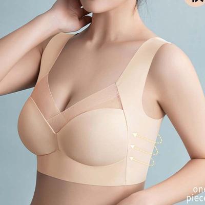 Ice Silk Seamless Back Bra Lady's Underwear Gather To Prevent Sagging Chest Lift and Upper Support Sports Bra Lightweight Breathable