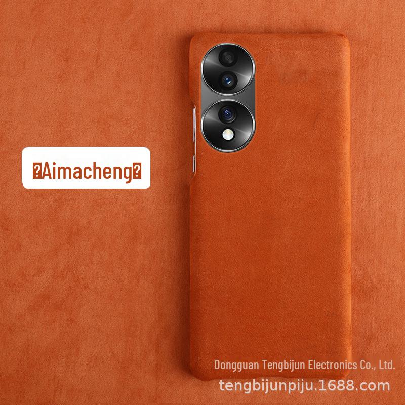 Genuine Leather Full-Cover Anti-Fall Case for OPPO Find X6/X5 Pro Suede Protective Case