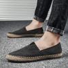 Fashion Men's Flat Canvas Shoes High quality Espadrilles Footwear Hemp Lazy Flats For Men Loafers Driving Shoes