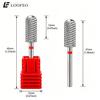 1pc Round Top Cylinder Nail Drill Bit Nail Milling Cutters Stainless Steel Nail Bits for Acrylic Gel Removal Nail Shaping Manicure E File Salon Tool