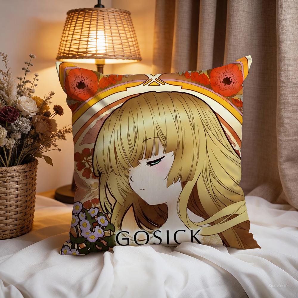 g-GOSICKs Hot Anime Cushion Cover Premium Comfort Reversible Pillow Cove -Two In One Design for Any Room & Car Interior