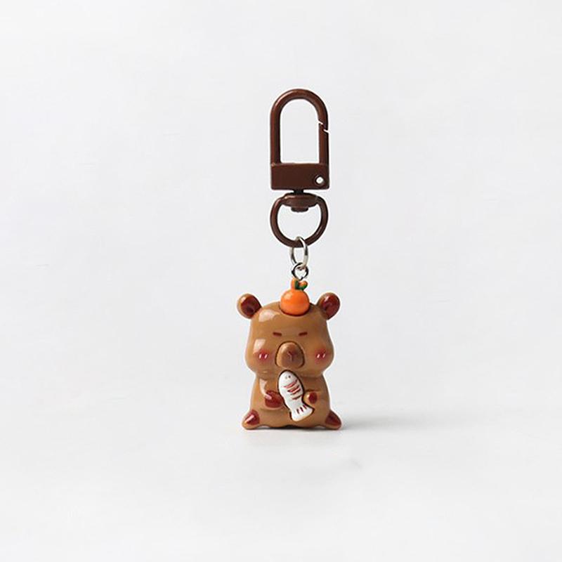 Lovely Animal Capybara Keychain Resin Cute Capibara Bag Hanging Funny Creative Kapibara Pendant Unisex