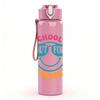1PC School's Out For Summer Badge 750ml Color Plastic Sports Water Bottle Leakproof Flip Straw Lid Suitable for Sports Office Home Use